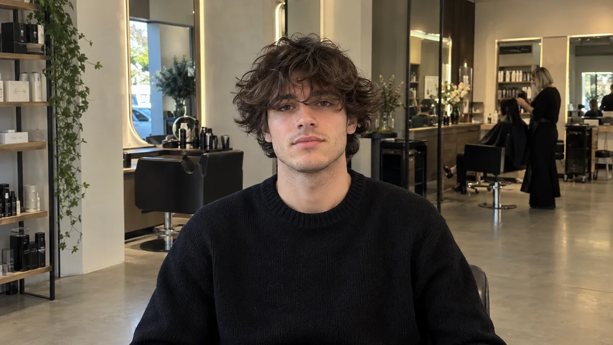Avant : inspiration cheveux homme plus longs et volumineux