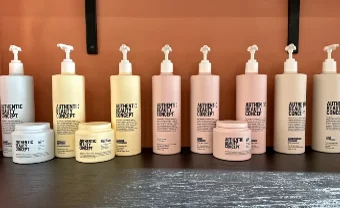 Les produits Authentic Beauty Concept présentés dans le salon